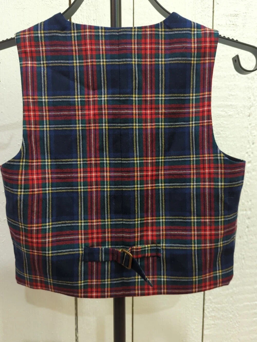 Janie & Jack San Francisco Plaid Vest Size 8 - 100% Wool with Polyester Lining
